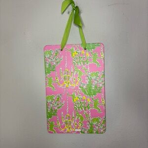 Lilly Pulitzer Monkey Trouble Pink and Green Decorative Magnetic Hanging Board